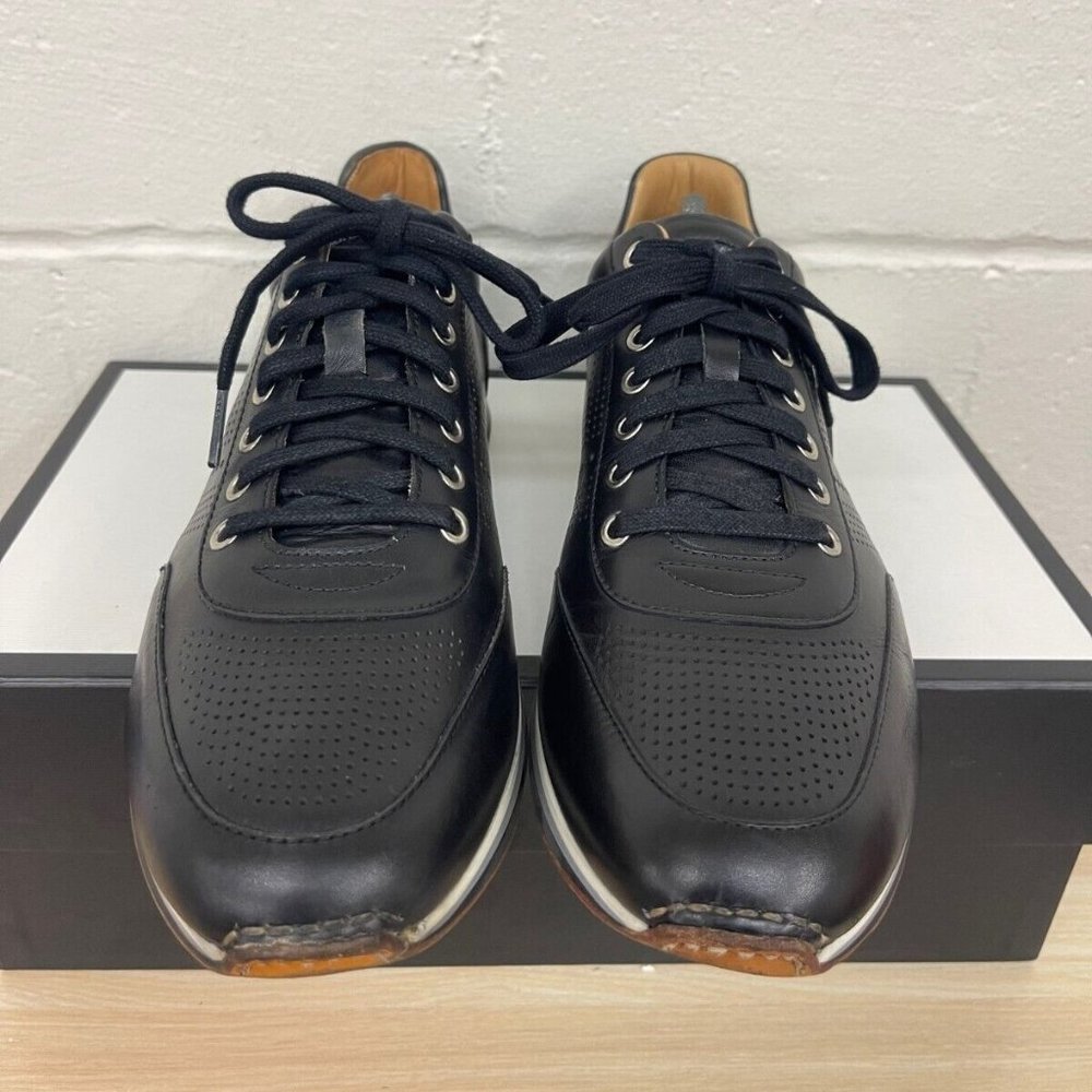 Magnanni Pueblo 14804 Black Leather Casual Sneakers Shoes Lace up Men's Sz 9.5 M